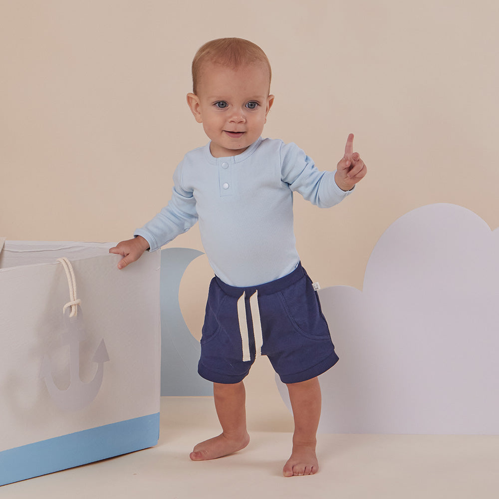 Baby Blue Rib Bodystokkur