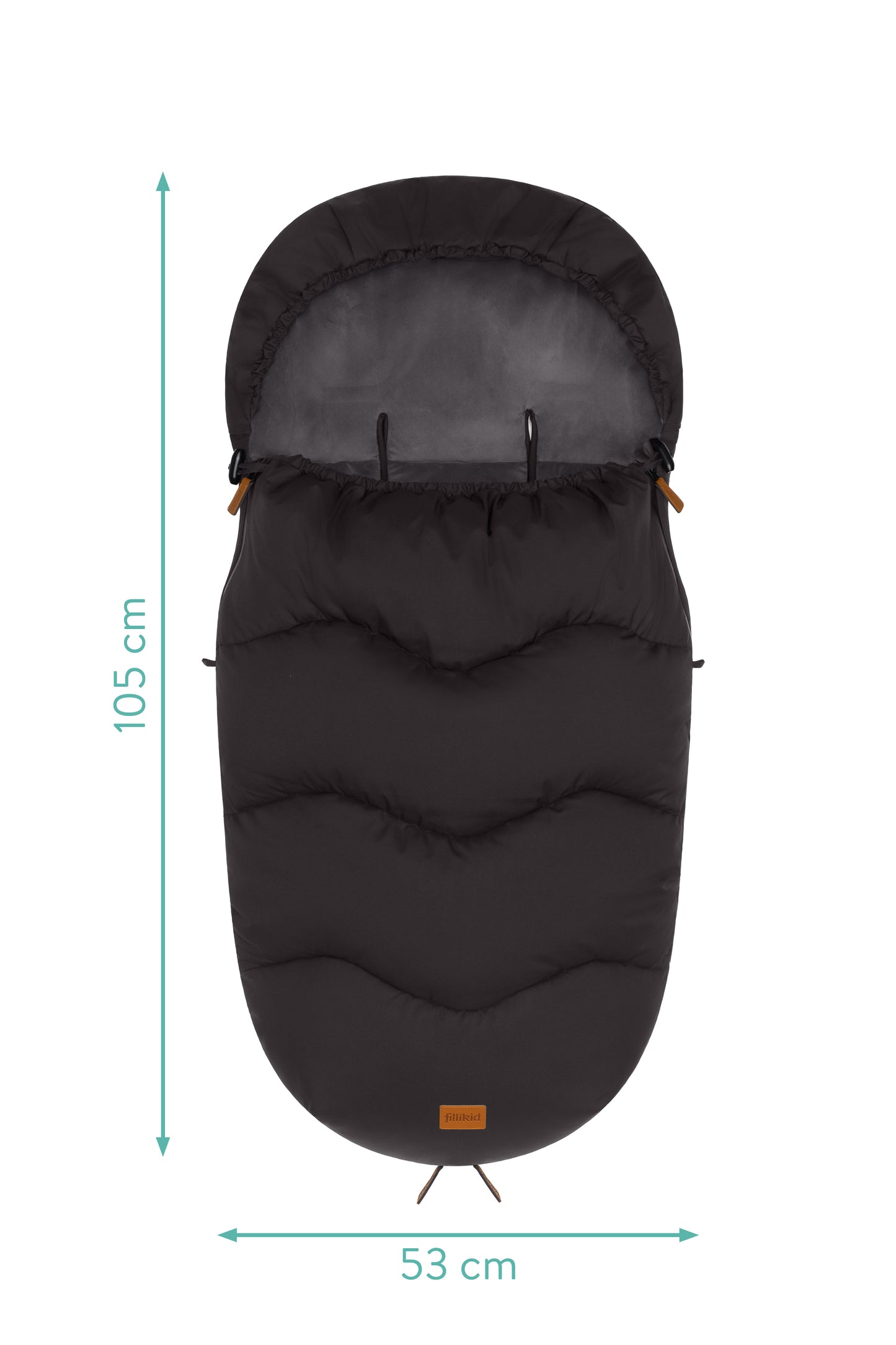 Ogre vognposi endurskins svartur