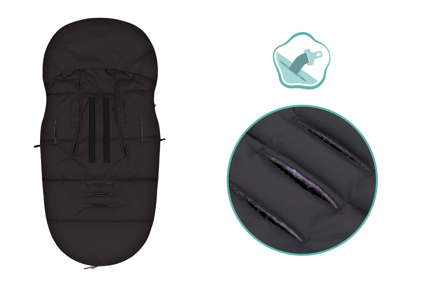 Ogre vognposi endurskins svartur