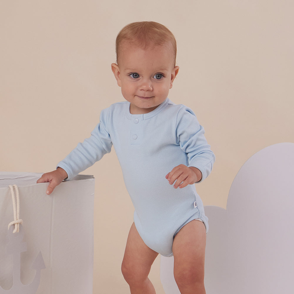 Baby Blue Rib Bodystokkur