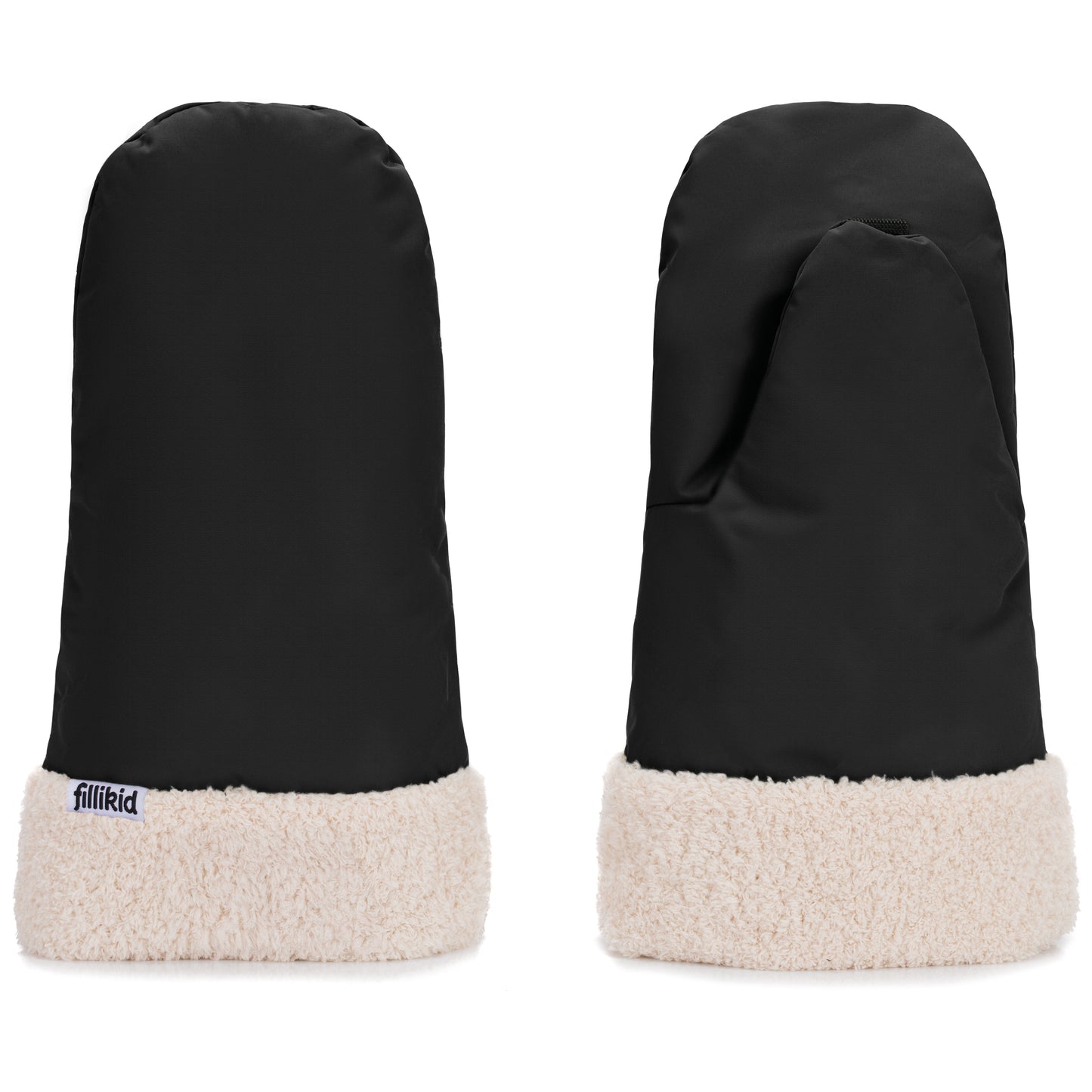 Nuuk Teddy vognvøttir svart