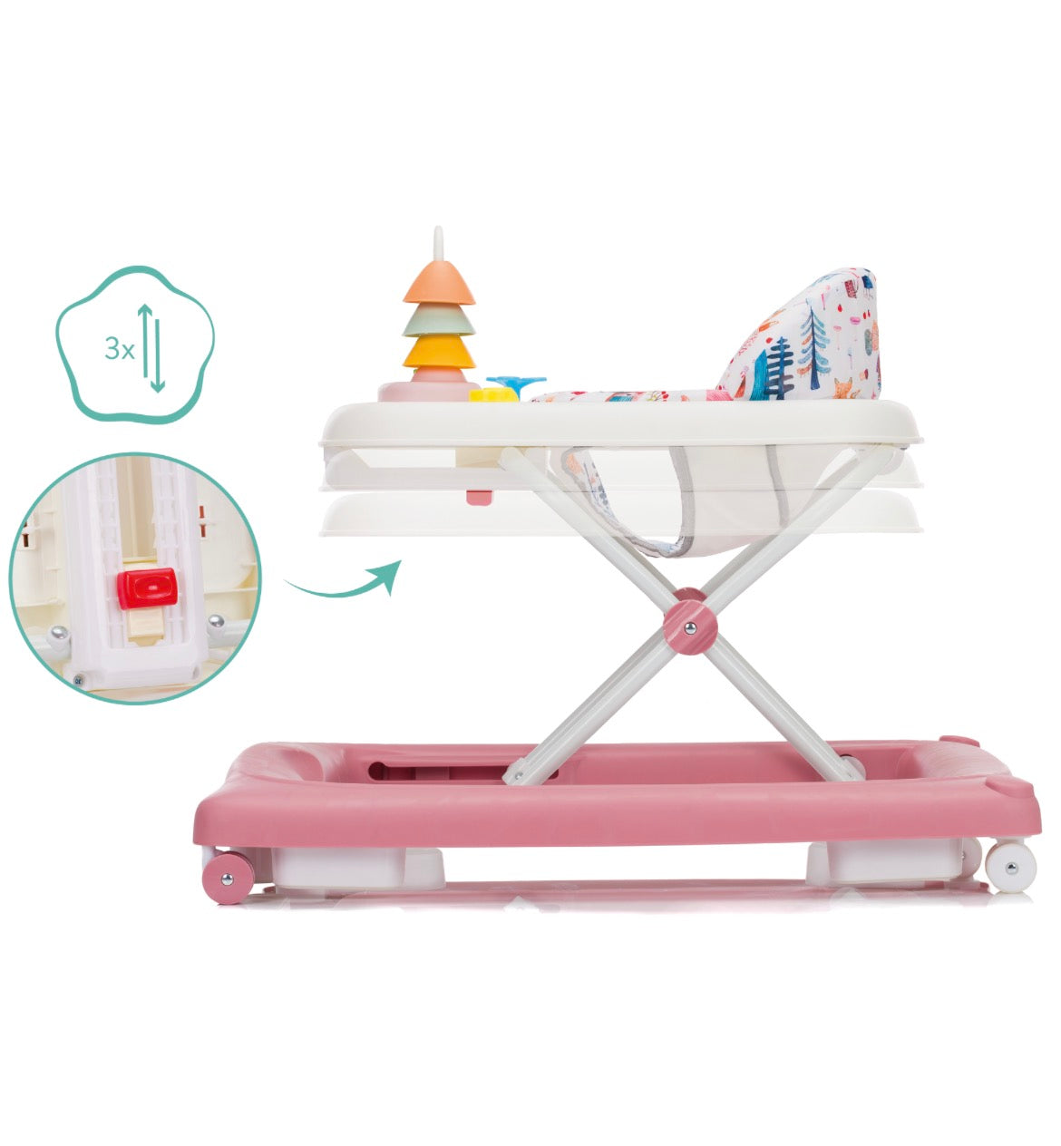 Baby Walker Rosa