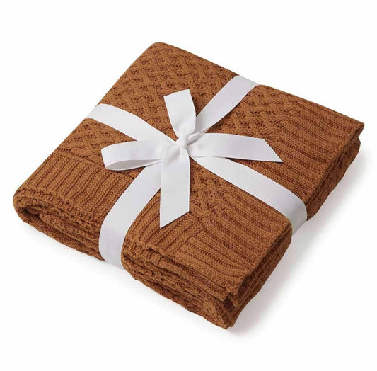 Vistfrøðiligt Baby Bummulls Teppi Bronze