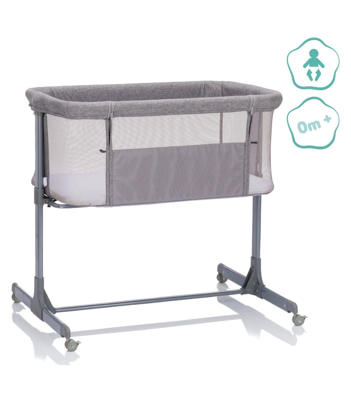 Bedside Crib Grey