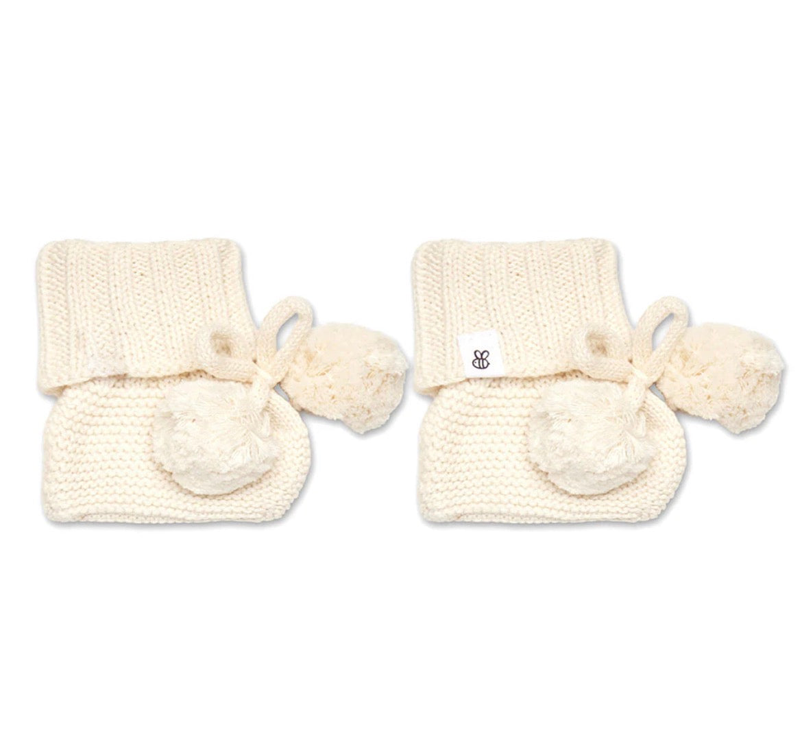Knitted Booties Cream