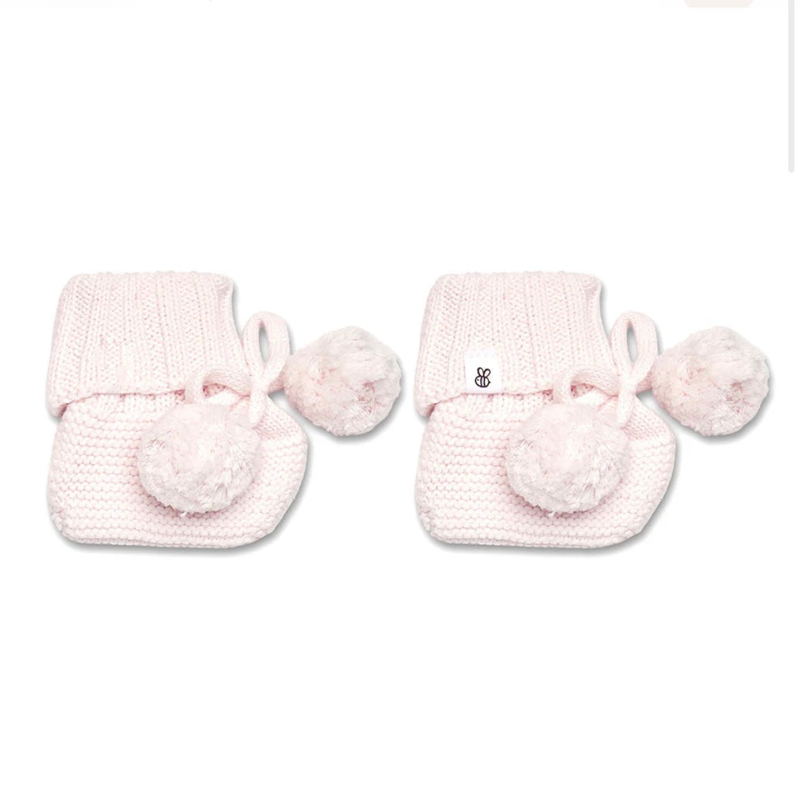 Knitted Booties Blush Pink