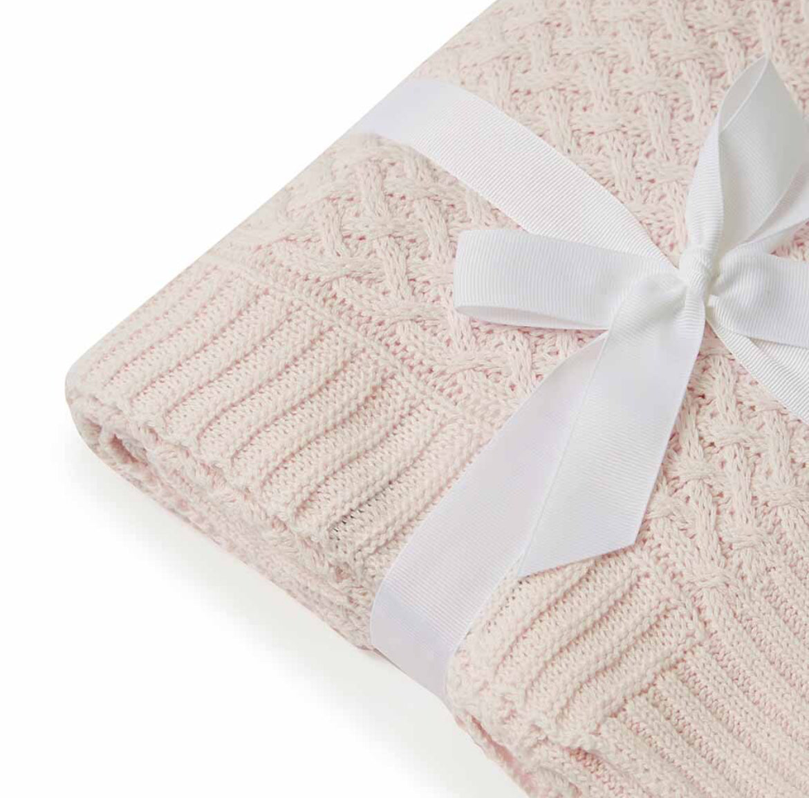 Vistfrøðiligt Baby Bummulls Teppi Blush Pink