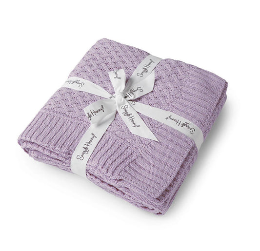 Vistfrøðiligt Bummulls Teppi Lavender
