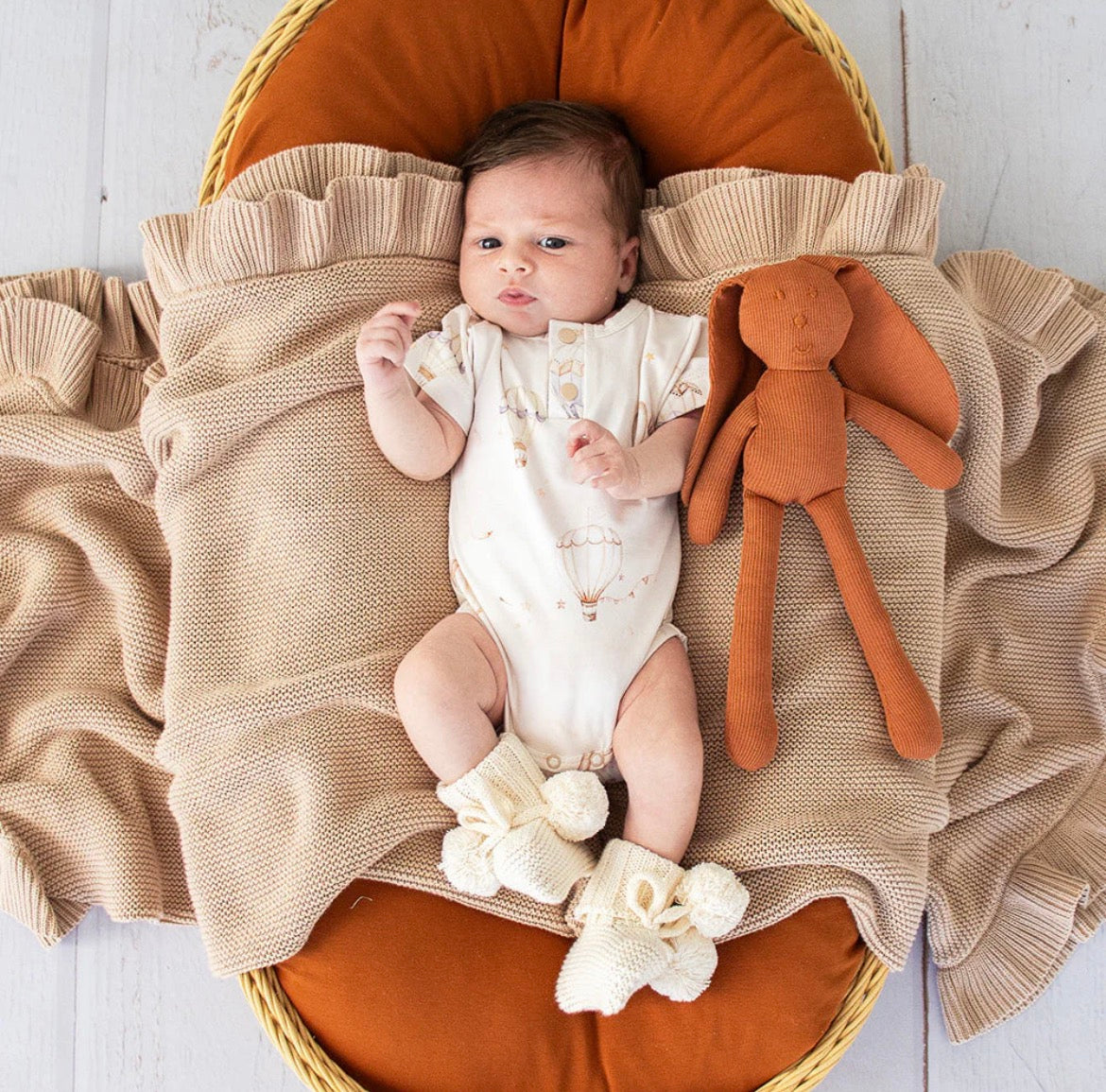 Knitted Booties Cream