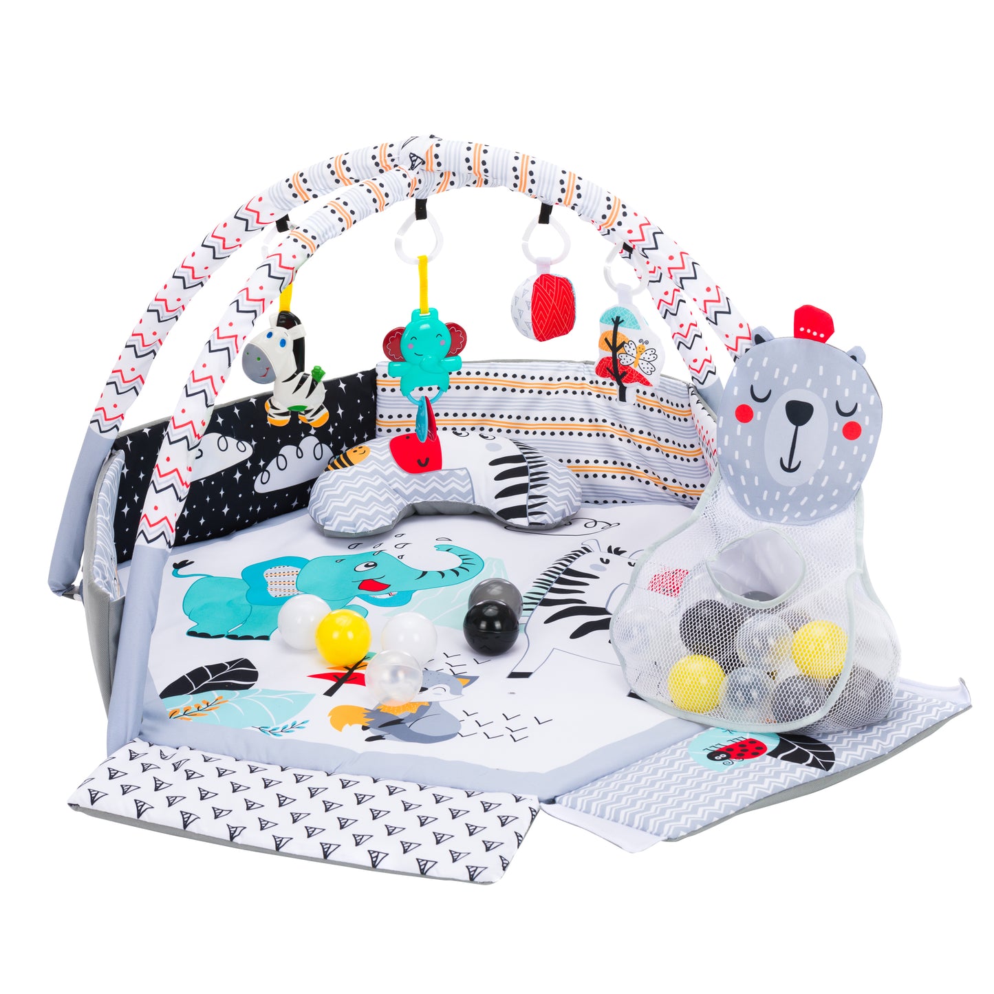 Spæliteppi við bóltum - grátt