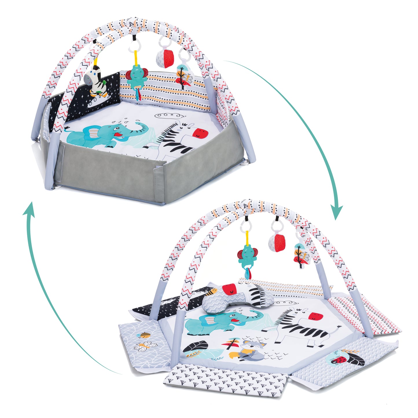 Spæliteppi við bóltum - grátt