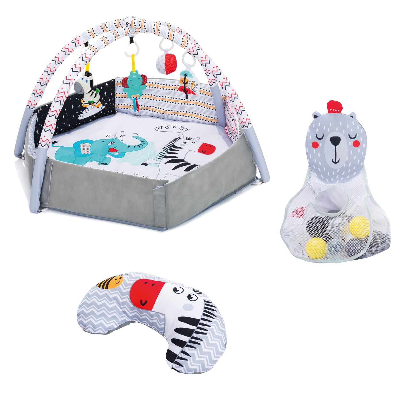 Spæliteppi við bóltum - grátt